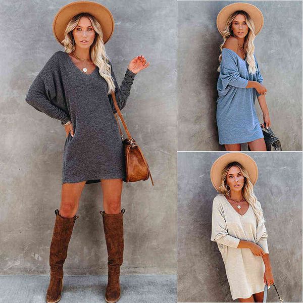 casual dresses autumn and winter 2022 women's pullover short skirt solid long sleeve v-neck, Black;gray
casual dresses autumn and winter 2022 women's pullover short skirt solid long sleeve v-neck, Black;gray
