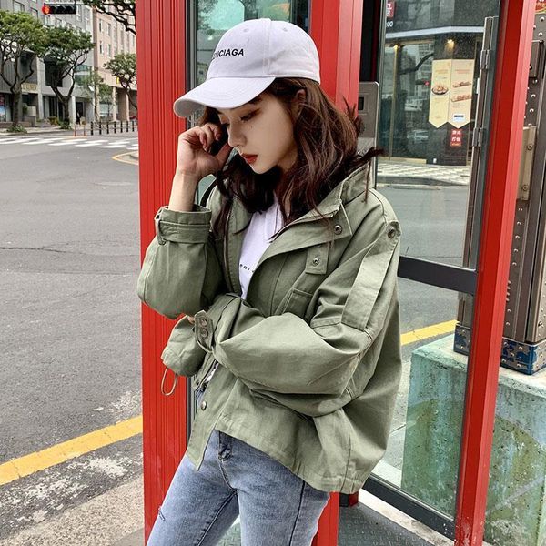 women's jackets 2021 fashion spring women loose pockets casual oversize bf ulzzang harajuku daily streetwear trendy solid a107, Black;brown
women's jackets 2021 fashion spring women loose pockets casual oversize bf ulzzang harajuku daily streetwear trendy solid a107, Black;brown