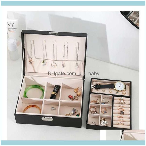 jewelry packaging & display jewelryjewelry pouches bags box 2layer large capacity casket makeup organizer necklace earring holder storage, Pink;blue
jewelry packaging & display jewelryjewelry pouches bags box 2layer large capacity casket makeup organizer necklace earring holder storage, Pink;blue