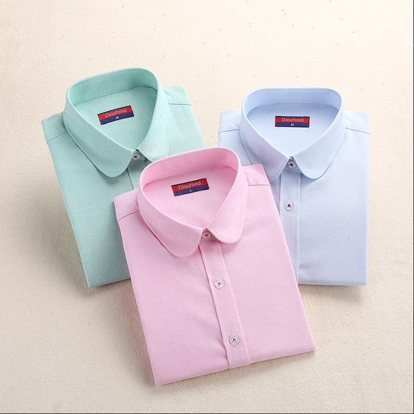 women blouse 2020 fashion women oxford shirt slim long sleeved blouse turn down collar simple solid color twill spring amp autumn, White
women blouse 2020 fashion women oxford shirt slim long sleeved blouse turn down collar simple solid color twill spring amp autumn, White