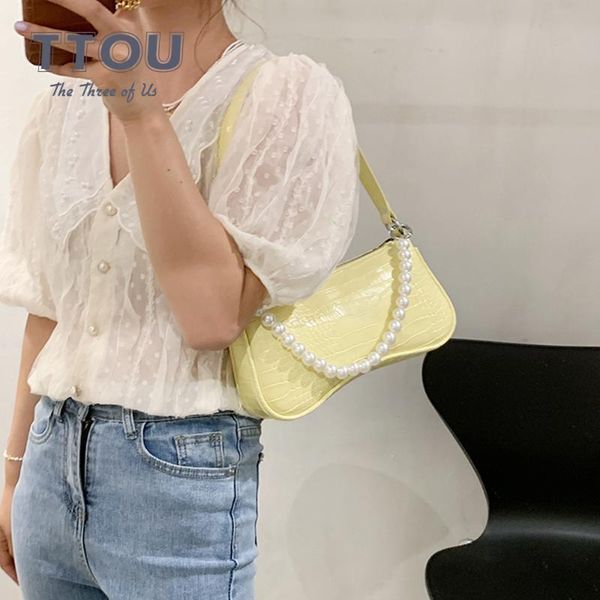 evening bags alligator pattern pu leather underarm shoulder bag for women fashion beaded ladies handbag pearl chain solid color female purse 
evening bags alligator pattern pu leather underarm shoulder bag for women fashion beaded ladies handbag pearl chain solid color female purse