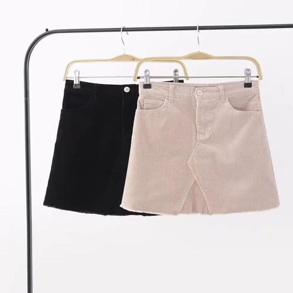 skirts europe and the united states wind triangle stitching high waist edge corduroy a word skirt, Black
skirts europe and the united states wind triangle stitching high waist edge corduroy a word skirt, Black