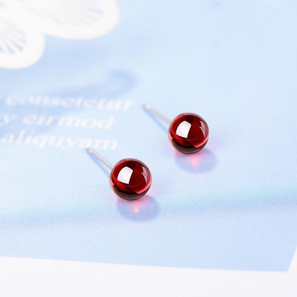 stud natural red garnet earrings female korean temperament personality simple fashion small forest, Golden;silver
stud natural red garnet earrings female korean temperament personality simple fashion small forest, Golden;silver