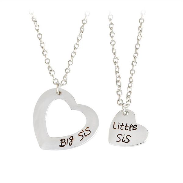 pendant necklaces big sis middle little love heart charm necklace set family jewelry gift birthday for women sister, Silver
pendant necklaces big sis middle little love heart charm necklace set family jewelry gift birthday for women sister, Silver