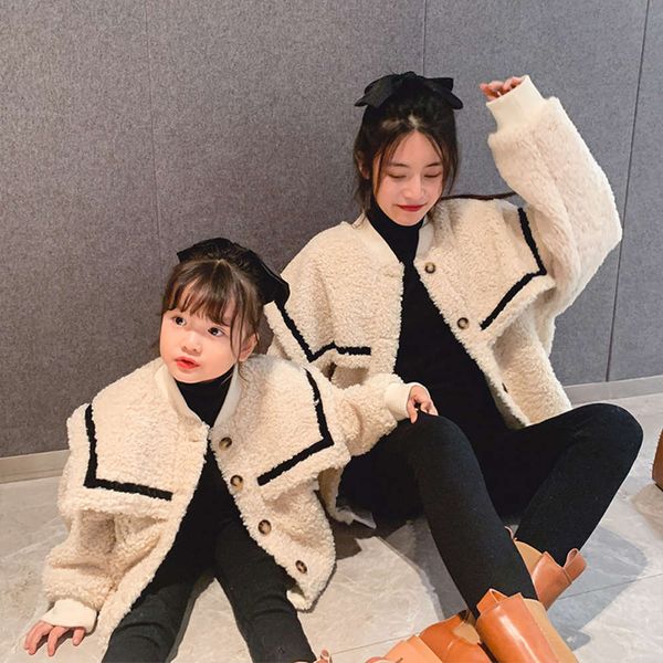 collar parent navy child loose foreign sle korean lamb wool large size autumn and winter new cotton coat mother's drs, Blue
collar parent navy child loose foreign sle korean lamb wool large size autumn and winter new cotton coat mother's drs, Blue