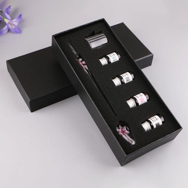 fountain pens b2rd 7pcs/set handmade floral glass pen dip writing ink signature set for school stationery gifts art decoration supplies
fountain pens b2rd 7pcs/set handmade floral glass pen dip writing ink signature set for school stationery gifts art decoration supplies