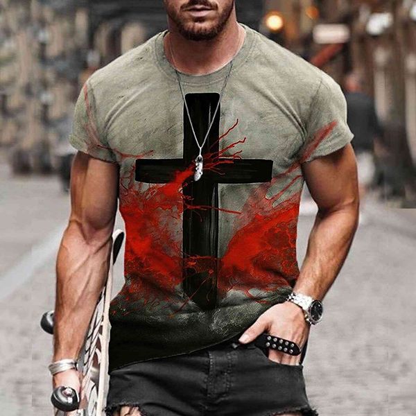 summer wind crusader print men's street trend t-shirt casual short sve3fqr, White;black
summer wind crusader print men's street trend t-shirt casual short sve3fqr, White;black