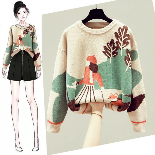 2021 ladies sweaters spring autumn new cute cartoon o-neck sweater women plus size knitted pullover pull femme jumpers y74 ja95, White;black
2021 ladies sweaters spring autumn new cute cartoon o-neck sweater women plus size knitted pullover pull femme jumpers y74 ja95, White;black