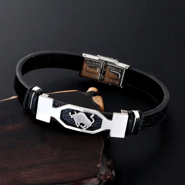charm bracelets 12 constellation stainless steel leather bracelet black fashion couple -seller hollowed out pattern, Golden;silver
charm bracelets 12 constellation stainless steel leather bracelet black fashion couple -seller hollowed out pattern, Golden;silver