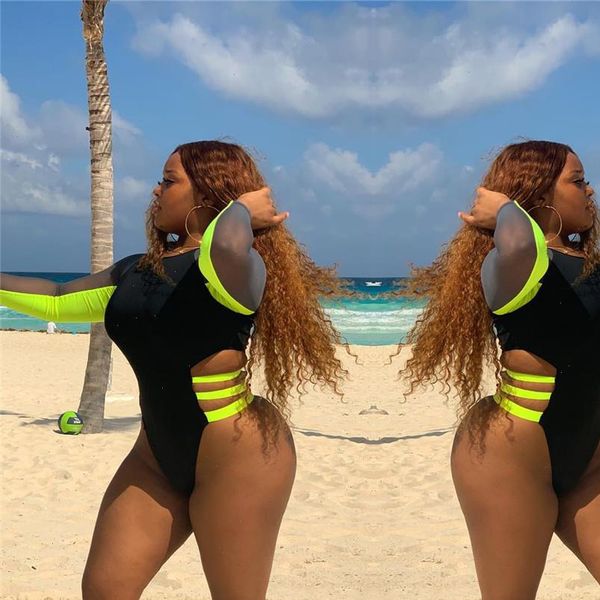 high waist long sleeve bodysuit women jumpsuits o neck mesh patchwork bandage bodycon summer beach jumpsuit, Black;white
high waist long sleeve bodysuit women jumpsuits o neck mesh patchwork bandage bodycon summer beach jumpsuit, Black;white