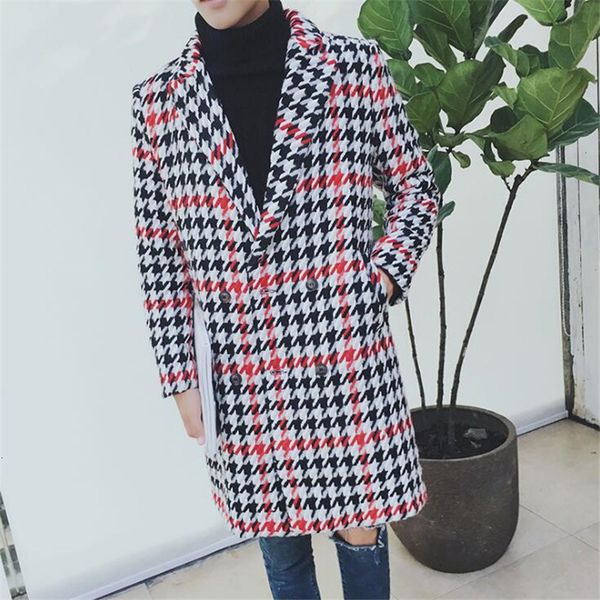 2021 autumn wool blend plaid double breasted long japanese korean winter coat slim fit men jacket abrigo largo hombre utsp, Black
2021 autumn wool blend plaid double breasted long japanese korean winter coat slim fit men jacket abrigo largo hombre utsp, Black