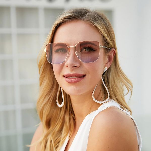 sunglasses 2021 european and american net red same style frameless female trendy korean version, White;black
sunglasses 2021 european and american net red same style frameless female trendy korean version, White;black