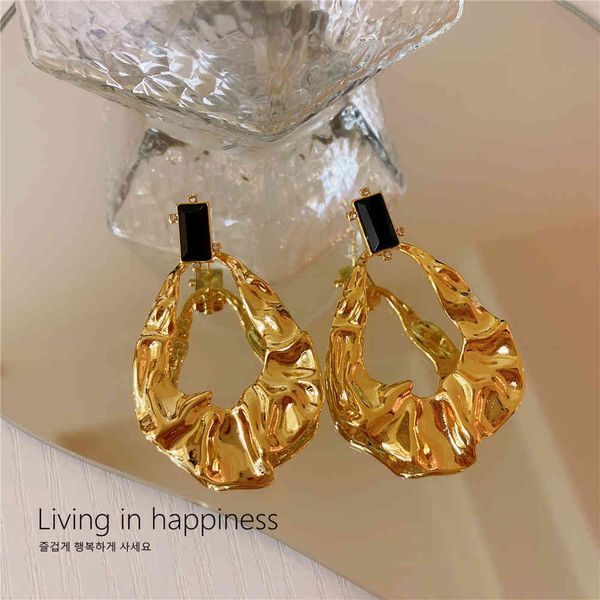 70% off luxury jewelry designer niche ins exaggerated metal fold water drop cold wind earrings 864w, Golden
70% off luxury jewelry designer niche ins exaggerated metal fold water drop cold wind earrings 864w, Golden