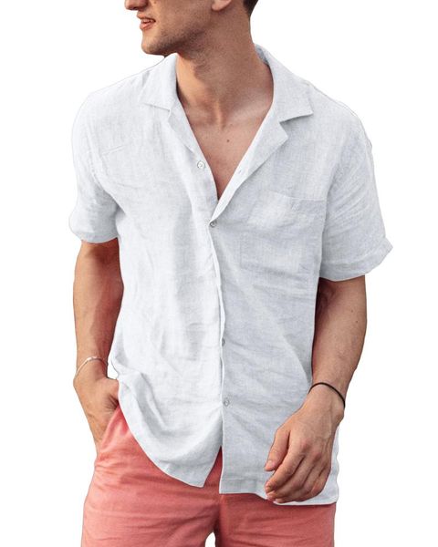 men's casual shirts men summer loose short sleeve button up cotton linen solid colour simple fashion shirt streetwear clothes, White;black
men's casual shirts men summer loose short sleeve button up cotton linen solid colour simple fashion shirt streetwear clothes, White;black