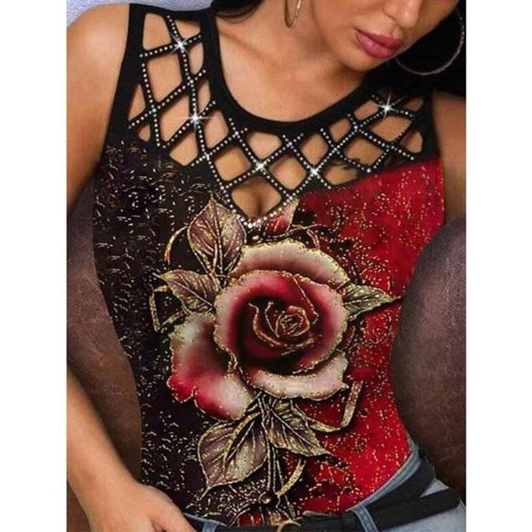 women's tanks & camis women fashion floral multicolor rose print sleeveless cutout out tank hollow vest summer h4f3, White
women's tanks & camis women fashion floral multicolor rose print sleeveless cutout out tank hollow vest summer h4f3, White