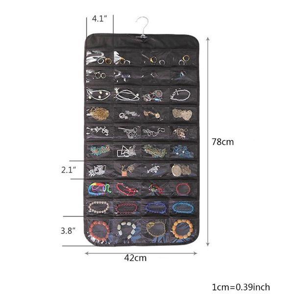 jewelry pouches, bags n7mf 80 pockets double sided hanging display organizer storage bag non-woven foldable ring necklace bracelet pouch, Pink;blue
jewelry pouches, bags n7mf 80 pockets double sided hanging display organizer storage bag non-woven foldable ring necklace bracelet pouch, Pink;blue