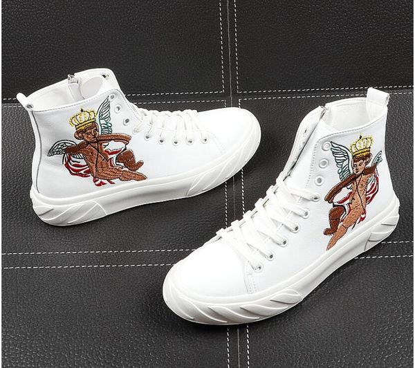 2020 men fashion hip hop shoes male leather white embroidery chines style high personality lace up sneakers men shoes, Black
2020 men fashion hip hop shoes male leather white embroidery chines style high personality lace up sneakers men shoes, Black