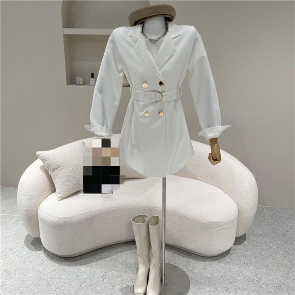women's spring 2021 fashion double breasted suit dress new slim slim temperament long sleeves waist skirt, White;black
women's spring 2021 fashion double breasted suit dress new slim slim temperament long sleeves waist skirt, White;black