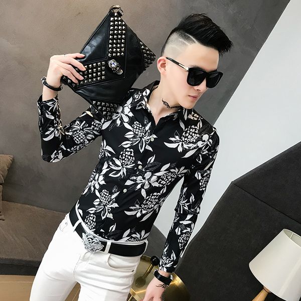 Inverno New Outono Nova Moda Manga Longa Camisas Florais Para Roupas Masculinas Simples Fino Ajuste Clube Noite Blusa DLKV, Black;brown
Inverno New Outono Nova Moda Manga Longa Camisas Florais Para Roupas Masculinas Simples Fino Ajuste Clube Noite Blusa DLKV, Black;brown