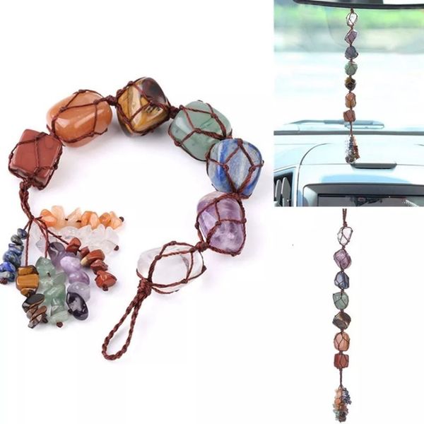 7 chakra car hanging rainbow yoga healing pendant amethyst tassel pendant jewelry, White
7 chakra car hanging rainbow yoga healing pendant amethyst tassel pendant jewelry, White