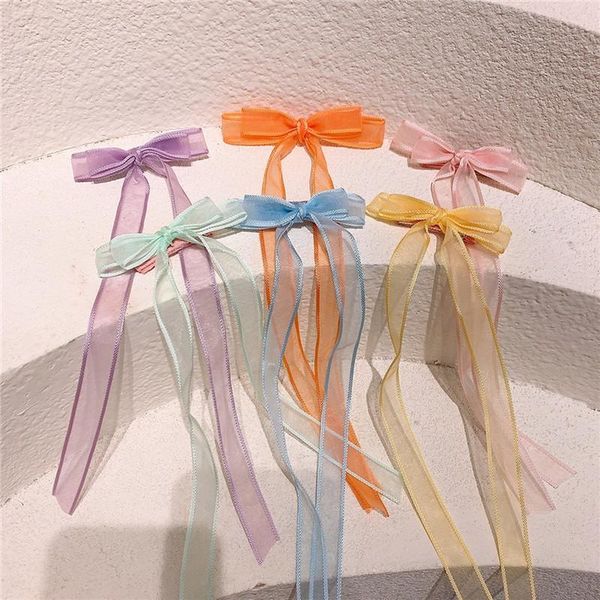 hair accessories korean fashion princess children's hairpins sweet girl simple colorful long streamer bow duckbill clip, Slivery;white
hair accessories korean fashion princess children's hairpins sweet girl simple colorful long streamer bow duckbill clip, Slivery;white