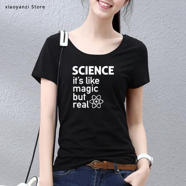 women's t-shirt science like a magic but real t shirt girls cotton black short sleeve tee women geek ou-489872, White
women's t-shirt science like a magic but real t shirt girls cotton black short sleeve tee women geek ou-489872, White