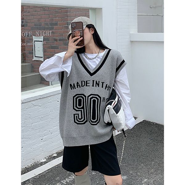 rainbow letters fold autumn and winter sweaters vt fashion street sports lazy women's wear, Black;white
rainbow letters fold autumn and winter sweaters vt fashion street sports lazy women's wear, Black;white