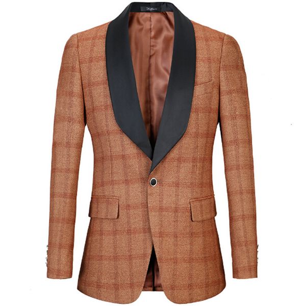 new sales in europe and america code plaid button a large shawl collar men's casual fashion business latticed suit g2r8, White;black
new sales in europe and america code plaid button a large shawl collar men's casual fashion business latticed suit g2r8, White;black