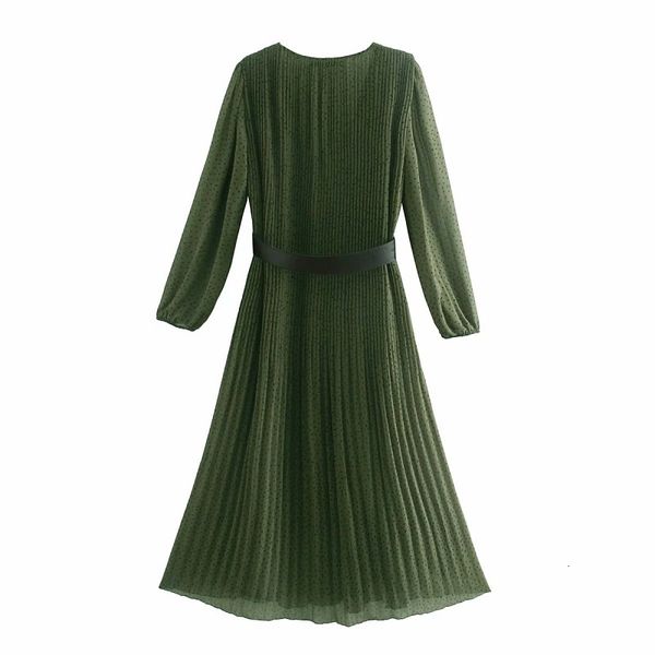 new 2021 fashion v-neck pleated print midi long sleeve belt army green women chiffon es korean xyvl, White
new 2021 fashion v-neck pleated print midi long sleeve belt army green women chiffon es korean xyvl, White