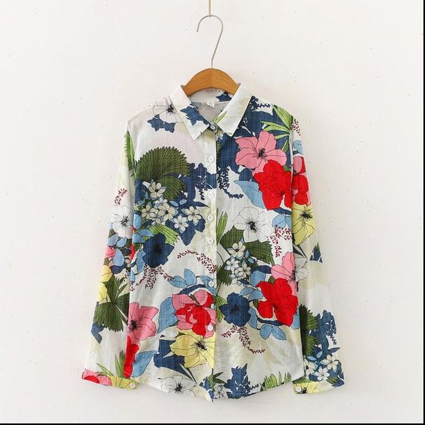 women vintage shirt sweat cartoon flower print lapel loose single breasted long sleeve blouse blue xl.w drop, White
women vintage shirt sweat cartoon flower print lapel loose single breasted long sleeve blouse blue xl.w drop, White