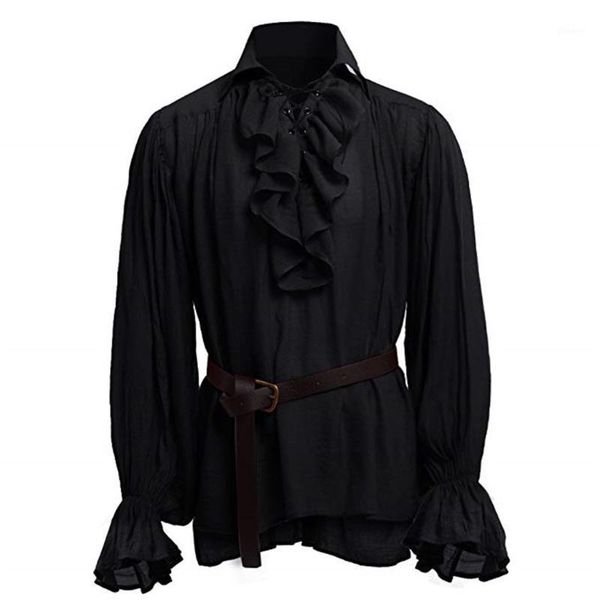 feitong fashion gothic men blouse 2019 vintage ruffle men shirt bandage flare long sleeve solid shirt chemise homme1, White;black
feitong fashion gothic men blouse 2019 vintage ruffle men shirt bandage flare long sleeve solid shirt chemise homme1, White;black