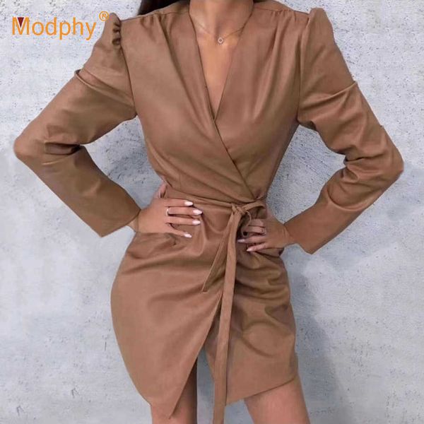 pu leather women dress long sleeve lace-up bodycon club celebrity party mini vestidos autumn fashion female 210527, Black;gray
pu leather women dress long sleeve lace-up bodycon club celebrity party mini vestidos autumn fashion female 210527, Black;gray