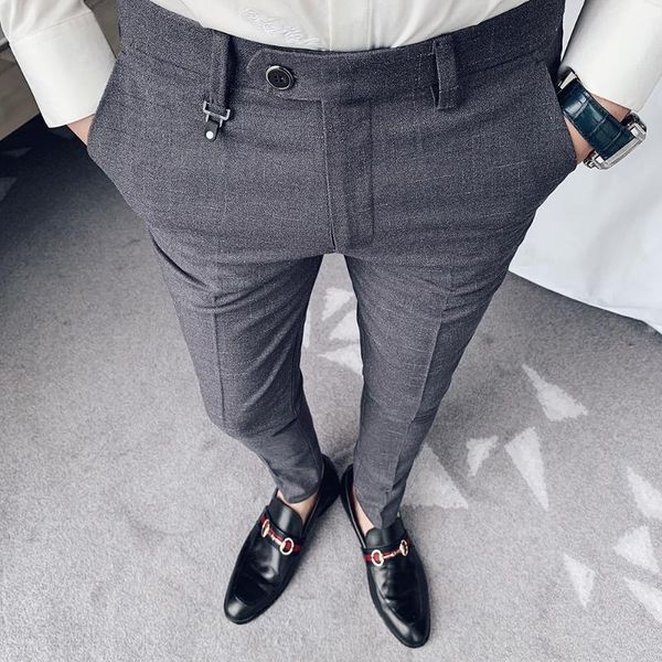men's suits & blazers plaid suit pants men 2021 spring business slim fit trousers formal male clothing casual vintage pantalon, White;black
men's suits & blazers plaid suit pants men 2021 spring business slim fit trousers formal male clothing casual vintage pantalon, White;black