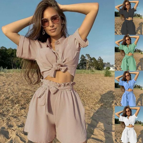 women's tracksuits 2021 clothing solid single-breasted short-sleeved shirt straps fashion casual beach style shirt+shorts two-piece sui, Gray
women's tracksuits 2021 clothing solid single-breasted short-sleeved shirt straps fashion casual beach style shirt+shorts two-piece sui, Gray
