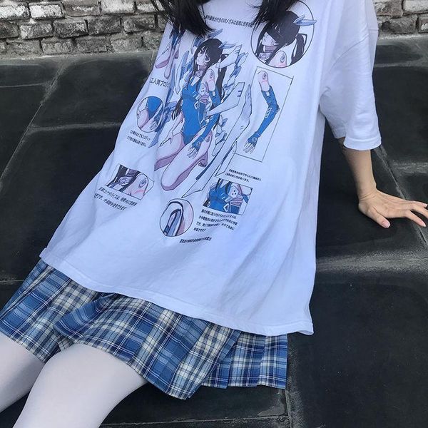 women's t-shirt streetwear t shirt blue funny printed korean harajuku cute cartoon oversized female cool tee, White
women's t-shirt streetwear t shirt blue funny printed korean harajuku cute cartoon oversized female cool tee, White