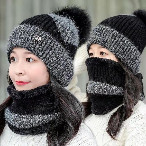 hats, scarves & gloves sets winter hats for women pom cute warm velvet hat scarf set female thicking riding windproof knit skullies beanie c, Blue;gray
hats, scarves & gloves sets winter hats for women pom cute warm velvet hat scarf set female thicking riding windproof knit skullies beanie c, Blue;gray