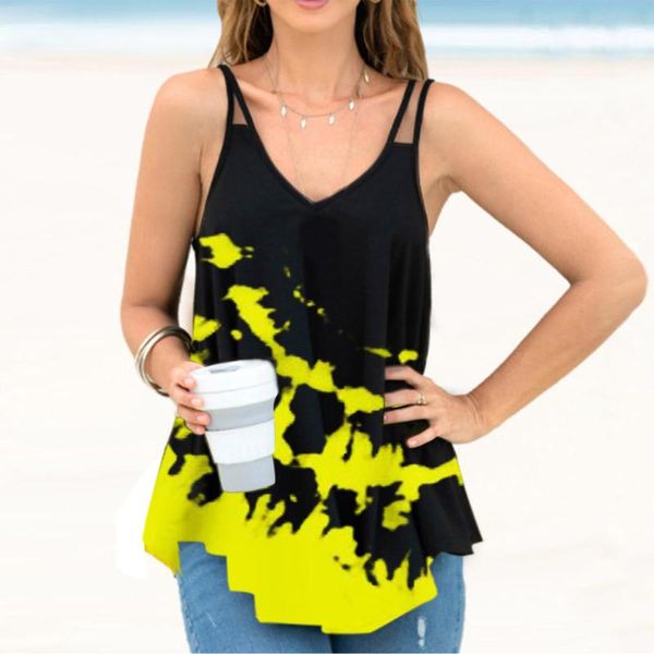 women's tanks & camis fashion printing tank double hanging asymmetric ruffles v-neck camisole sleeveless loose vest summer for girls, White
women's tanks & camis fashion printing tank double hanging asymmetric ruffles v-neck camisole sleeveless loose vest summer for girls, White