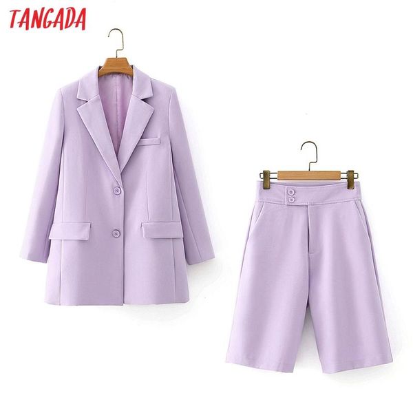 women's tracksuits tangada 2021 suit set lavender casual blazer 2 piece female jacket ladies shorts sets da105, Gray
women's tracksuits tangada 2021 suit set lavender casual blazer 2 piece female jacket ladies shorts sets da105, Gray