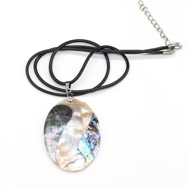 natural splicing stripe shell pendant necklace oval shape shell charms necklace for women men jewelry trendy gift, Silver
natural splicing stripe shell pendant necklace oval shape shell charms necklace for women men jewelry trendy gift, Silver