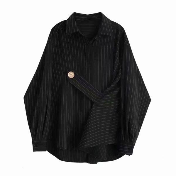 women's jackets women's new spring and autumn metal buckle design sense striped versatile fashion lapel long sleeve shirt women ew, Black;brown
women's jackets women's new spring and autumn metal buckle design sense striped versatile fashion lapel long sleeve shirt women ew, Black;brown