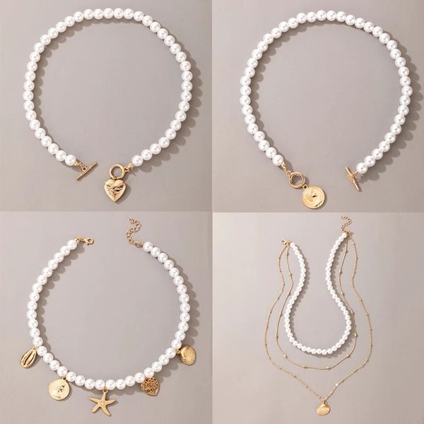 pearl stone shell pendant necklace for women summer beach star heart chain choker necklaces bohemian bracelet statement jewelry gift, Silver
pearl stone shell pendant necklace for women summer beach star heart chain choker necklaces bohemian bracelet statement jewelry gift, Silver