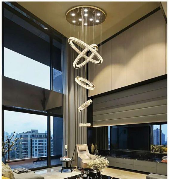 k9 crystal luxury led chandelier rotating stairs multi-rings postmodern hanging lamp living room kitchen island big chandeliers
k9 crystal luxury led chandelier rotating stairs multi-rings postmodern hanging lamp living room kitchen island big chandeliers