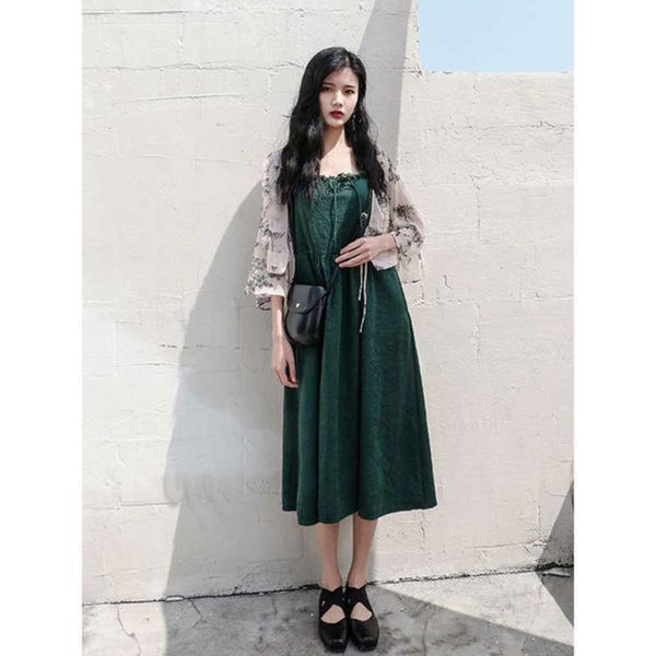 chic xiaoqing suspender for women xia knee green skirt cool wind very fairy french minority dress, Black;gray
chic xiaoqing suspender for women xia knee green skirt cool wind very fairy french minority dress, Black;gray