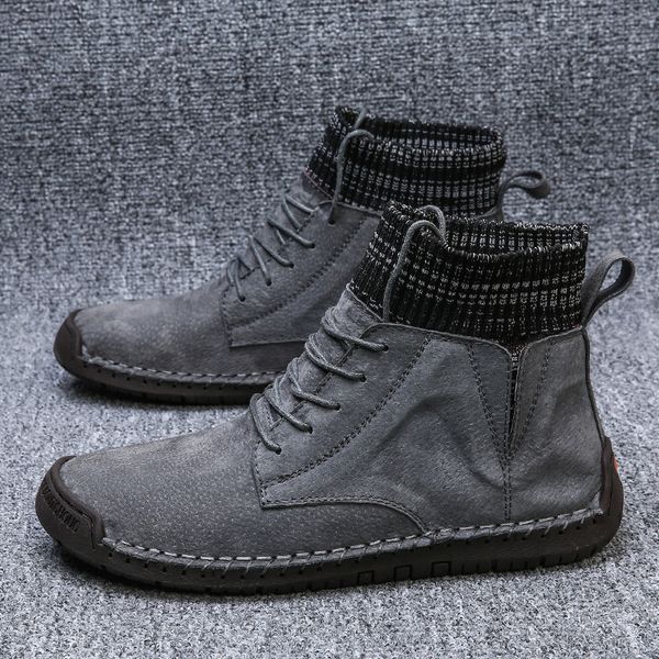 vintage men boots leather western ankle boots men warm fur winter snow boots casual shoes sneakers cowboy botas size 39-48 gray, Black
vintage men boots leather western ankle boots men warm fur winter snow boots casual shoes sneakers cowboy botas size 39-48 gray, Black