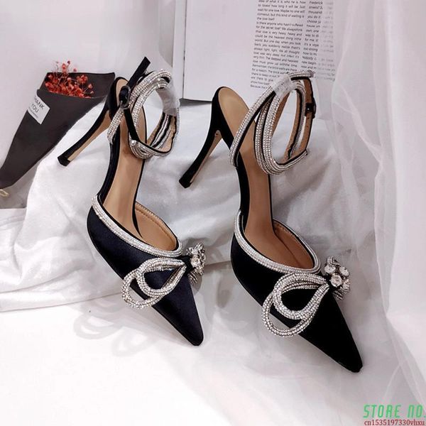 sandals 2021 women elegant pointed toe high heels wedding dress shoes woman satin crystal ankle strap gladiator, Black
sandals 2021 women elegant pointed toe high heels wedding dress shoes woman satin crystal ankle strap gladiator, Black