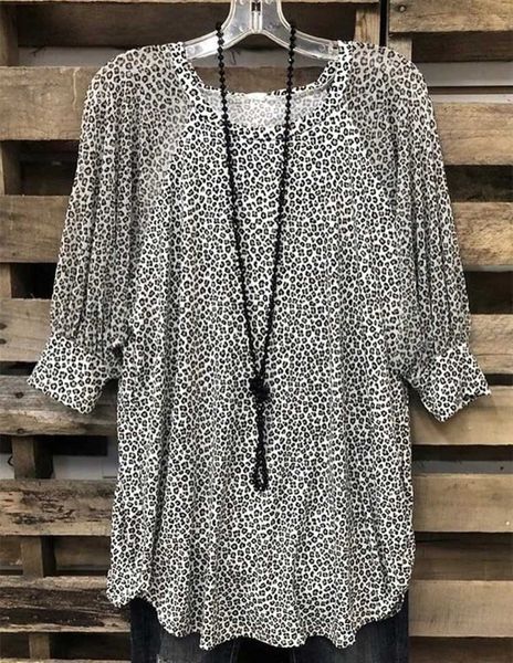 2021 fashion t shirts spring and summer leisure women's wear leopard print 7-point sleeve for women, White
2021 fashion t shirts spring and summer leisure women's wear leopard print 7-point sleeve for women, White