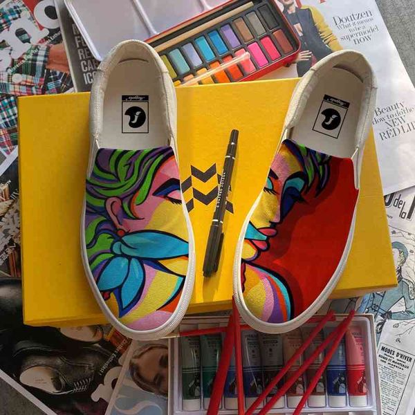 luxury custom shoes casual slip-on men canvas sneaker oil painting custom own shoes handmade flat rubber sole yellow all-match fashion shoes
luxury custom shoes casual slip-on men canvas sneaker oil painting custom own shoes handmade flat rubber sole yellow all-match fashion shoes
