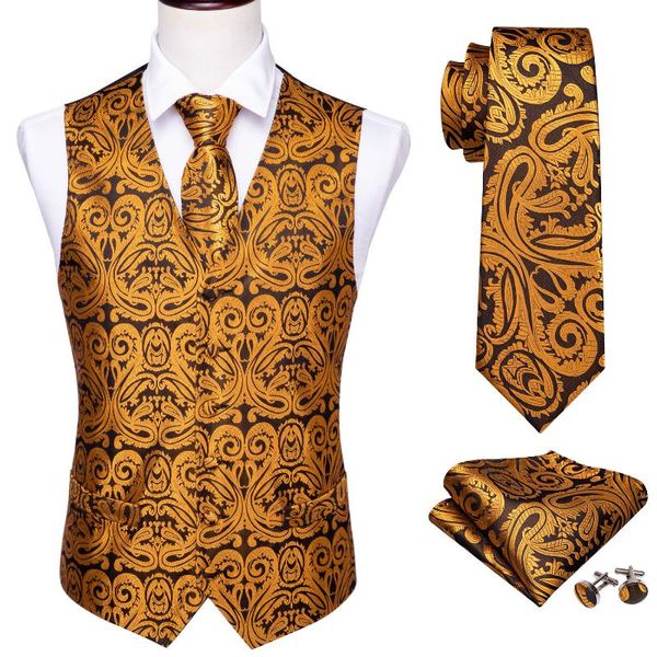 men's vests suit vest for men gold skinny v-neck waistcoat silk paisley tie set handkerchief cufflinks necktie wedding barry.wang, Black;white
men's vests suit vest for men gold skinny v-neck waistcoat silk paisley tie set handkerchief cufflinks necktie wedding barry.wang, Black;white