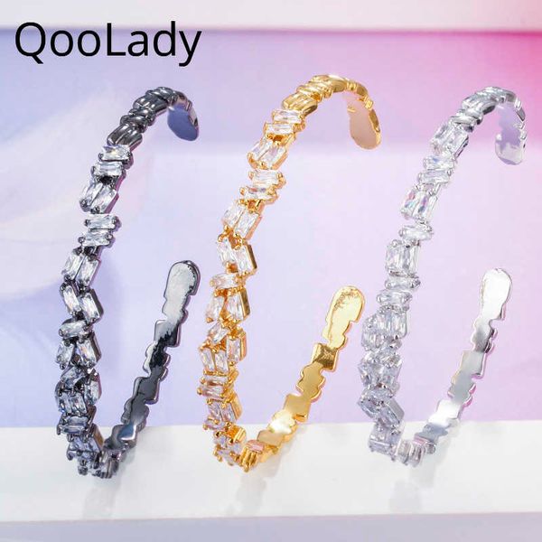 qoolady fashion adjustable size white cubic zirconia yellow gold irregular open cuff jewelry bangles bracelets for women k001 q0717, Black
qoolady fashion adjustable size white cubic zirconia yellow gold irregular open cuff jewelry bangles bracelets for women k001 q0717, Black