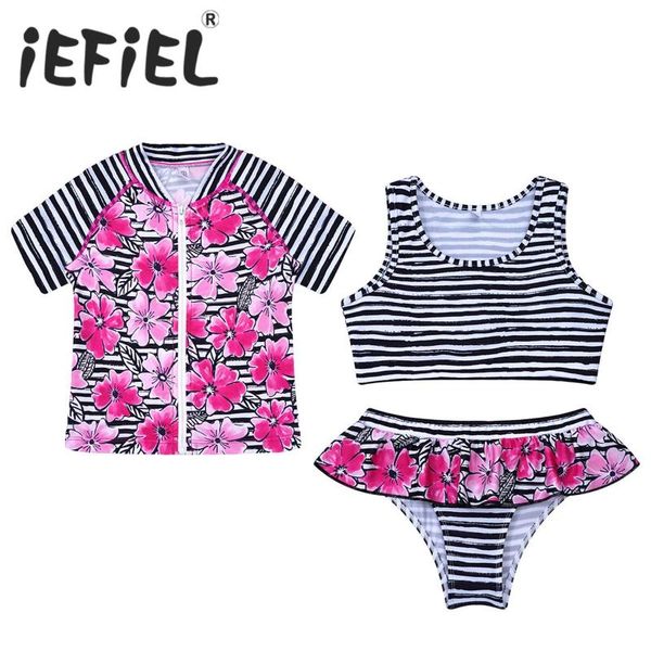 one-piece suits 3pcs kids girls children swimsuit swimwear beachwear sets striped vest short sleeve zipper floral print coat with ruffled br
one-piece suits 3pcs kids girls children swimsuit swimwear beachwear sets striped vest short sleeve zipper floral print coat with ruffled br